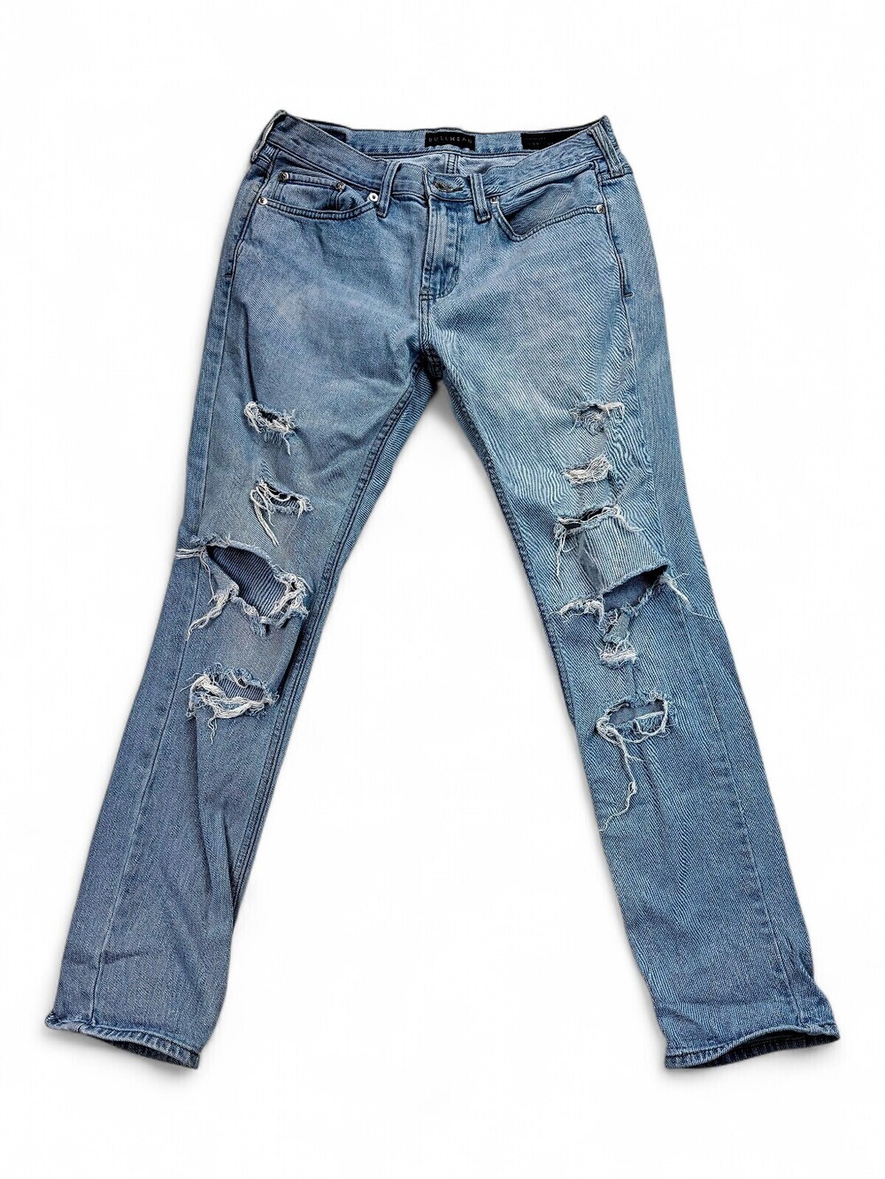 Bullhead Men's Skinny Ripped Light Wash Jeans W29